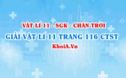 Giải Vật lí 11 trang 116 Chân trời Sáng tạo